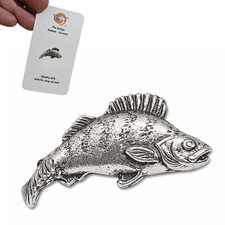Perch Pin Badge Pewter Stripey