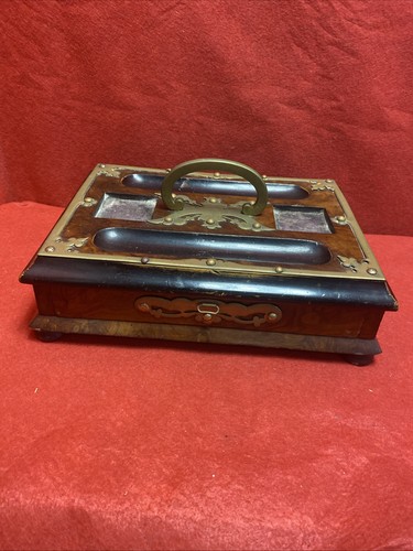 Antique double inkwell desk - double,
