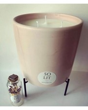 Candle 1kg giant large home scented fragrances handmade custom Made With Stand