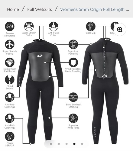 Osprey woman long wetsuit - osprey, woman’s