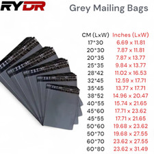 GREY Postal Bags Packaging Poly Parcel Mailing Packing Postage Sacks Self Seal