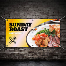 PVC Banner Print Sign Sunday Roast Cafe Pub Carvery Waterproof Eyelets
