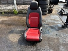 2016 JAGUAR XF X260 MK2 NSF PASSENGER SIDE FRONT SEAT RED LEATHER BLACK