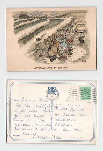 Postcard humorous cartoon - -,