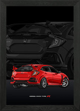 honda civic type r red Framed