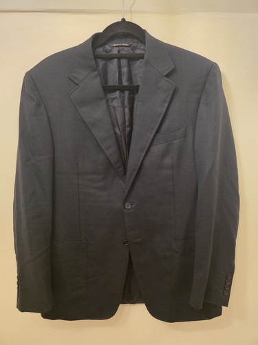 Canali navy 100 wool - navy, made