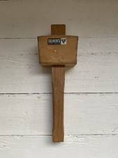 Vintage SALMENS Wooden Mallet - Carving Carpentry Woodwork - Made in England