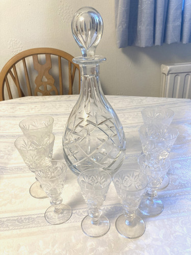 Cut glass port sherry - glass,