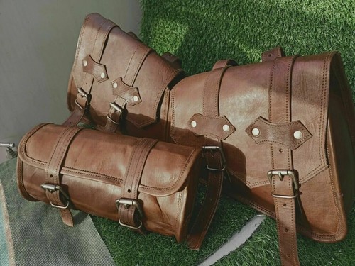 Leather motorcycle combo bag - combo,