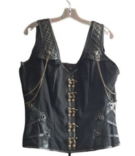 Dark Castle Gothic Medieval Revival Corset L-XL Rocker LARP Theater Wardrobe