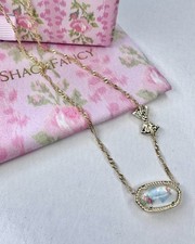 Kendra Scott x LoveShackFancy🎀 Elisa Bow Necklace- Blue Rosa Illusion SOLD OUT!