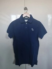 Abercrombie & Fitch Men's Muscle Fit Polo Shirt - Navy Blue (Size S)