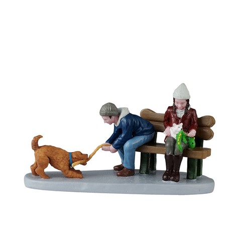 Lemax figurine playful pups - figurine,