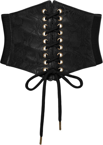 Women steampunk wide belt - women,