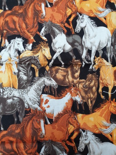 Horse fabric end roll - end, of