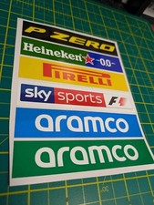 Scalextric Slot Car Decal Sticker Sheet - Model Racing 1/32 1/24 - 6x Stickers