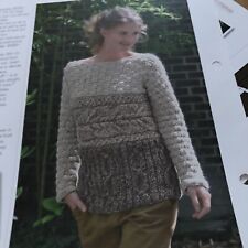 Knitting Pattern Bergere De France, Slash Neck Sweater, Textured Design