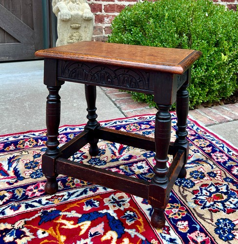 Antique english footstool - antique,
