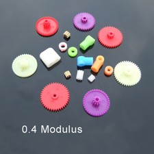 18pcs Assorted Gear Pack 0.4 modulus Plastic Cog Wheels Models Gears Coloured