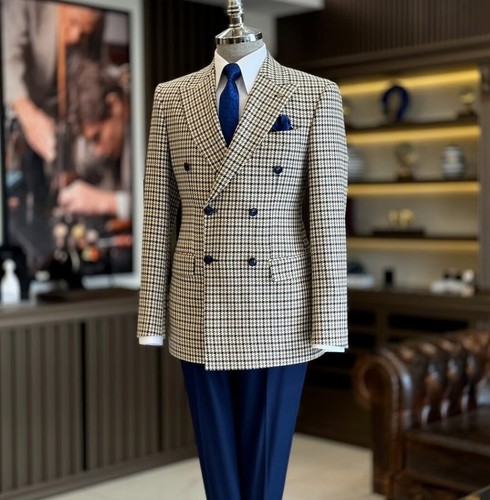 Houndstooth british men suit - houndstooth,