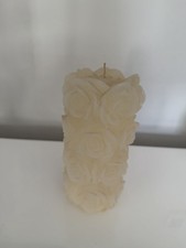 Laura Ashley Rose Embossed Wax Pilar Candle