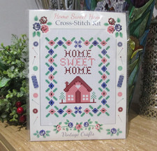 Home Sweet Home Embroidery Cross Stitch Sampler Kit by Vintage Crafts 13 X 18cm