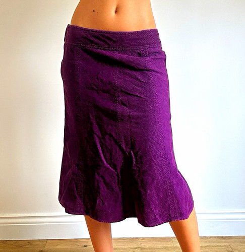 Monsoon purple corduroy midi - purple,