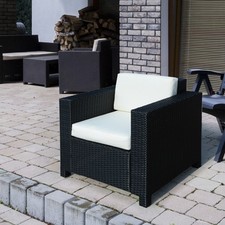 Outdoor Rattan Garden Patio Wicker Weave Furniture Table Sofa Chair Black New