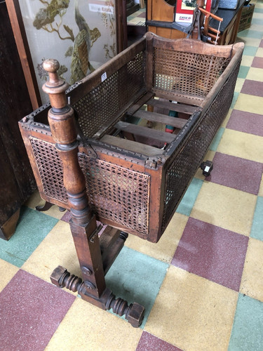 Antique victorian baby - baby, swing