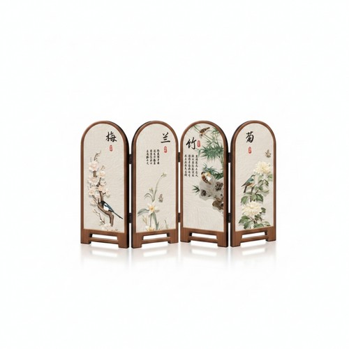 Tabletop folding screen arched - tabletop,