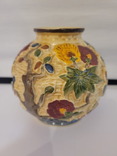 Indian tree hand painted - hand, vase
