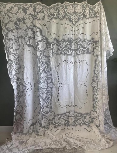Antique handmade filet - filet, lace