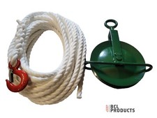 Gin Wheel & Gin Wheel Rope 18mm Staple Spun - Scaffolding - Building - Roofing