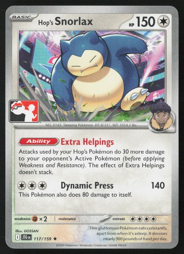 Pokemon hop snorlax - hop's, 117/159