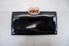 Ted Baker Patent Leather Purse Black Wallet VGC