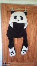 Warm Panda Hat, Scarf, Gloves