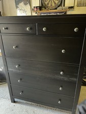 IKEA Hemnes Dark Brown/Black Chest of 6 Drawer 