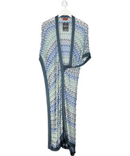 Missoni Blue Wrap Viscose Lace Kaftan One Size