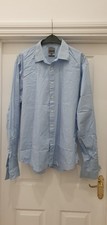 Ciro Citterio Men's Blue Buttoned Shirt- Size 18 Inch Collar- Extra Fine Cotton