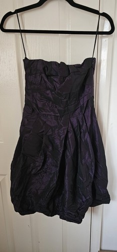 Zara purple strapless mini - purple,