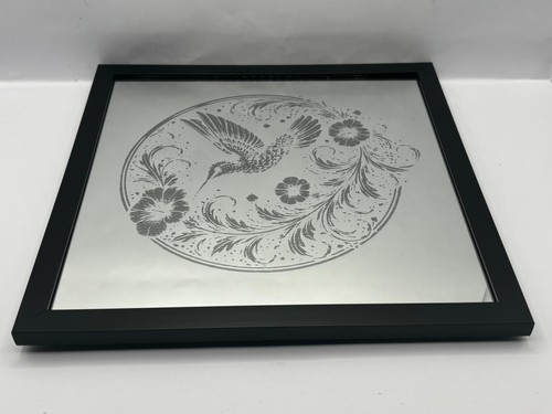 Laser engraved mirror with - laser,