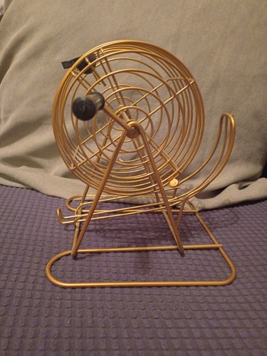 Small metal brass tombola - small,