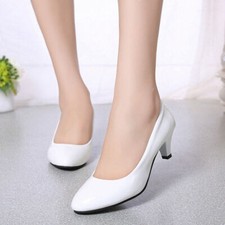 Ladies Low Kitten Heel Court Shoes Womens Smart Office Shoes UK size