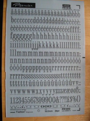 Letraset black - x,