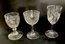 3x Antique Victorian Cut Glass