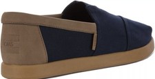 Toms Classic Slip-On Shoes Navy Blue, Size 9, Canvas