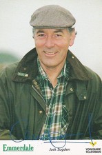 EMMERDALE.   SIGNED CAST CARD.     JACK SUGDEN.    CLIVE HORNBY.       2000's