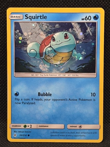 Squirtle 214 cosmos holo - squirtle,