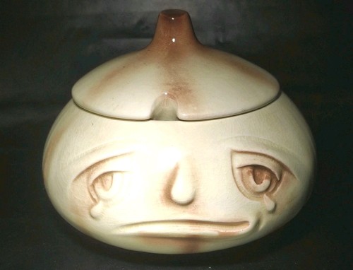 Pottery sugar pot bowl - pottery,
