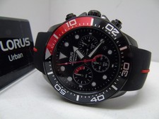 LORUS by SEIKO MENS CHRONOGRAPH WATCH *NEW* GIFT BOX INCLUDED * COLA BEZEL
